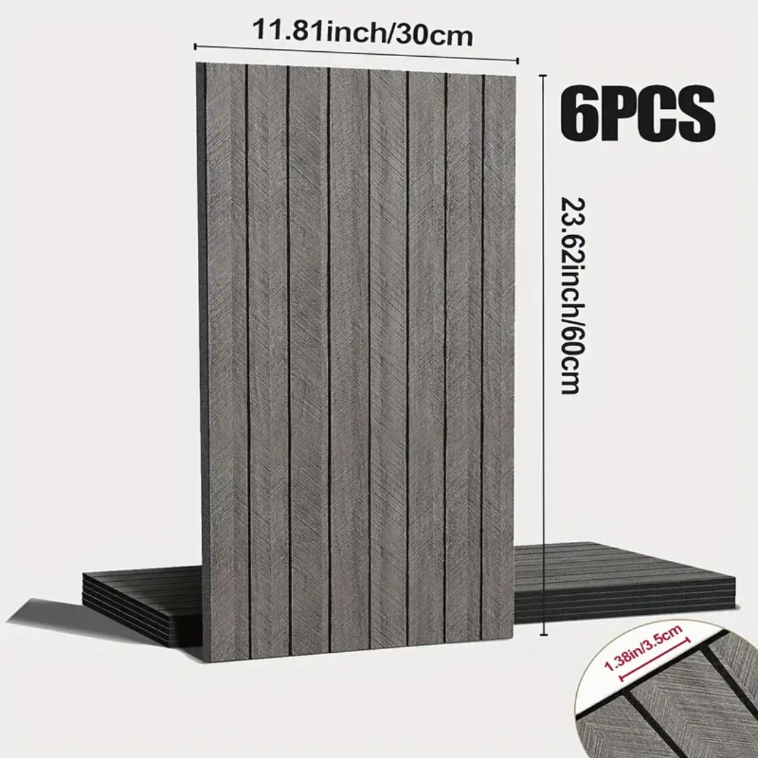 3D Wood Slat Wall Panels, Self-Adhesive, Removable, Waterproof Buy 1, Get 6 Premium Panels for Only Β£7! (30cm x 60cm)