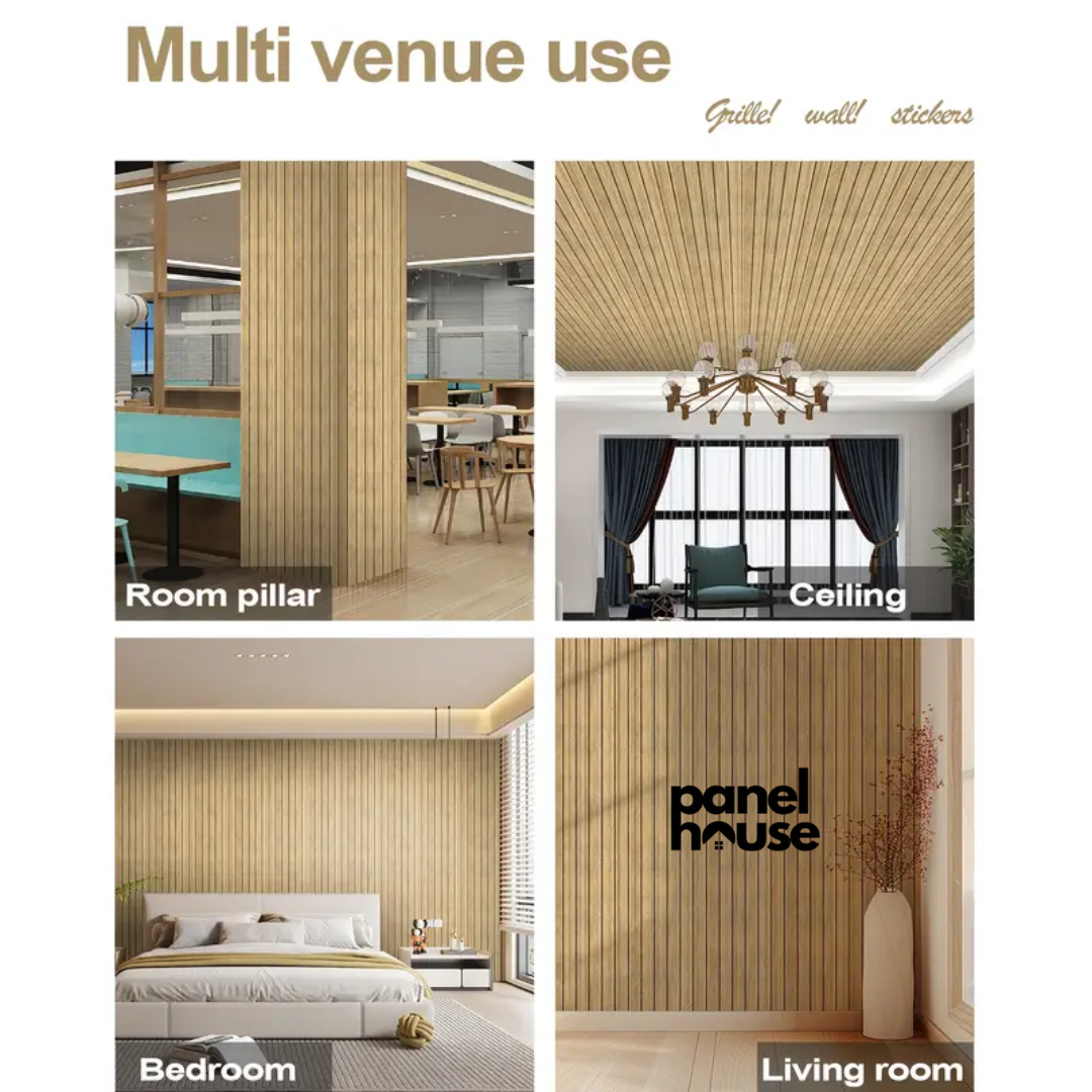 3D Wood Slat Wall Panels, Self-Adhesive, Removable, Waterproof Buy 1, Get 6 Premium Panels for Only Β£7! (30cm x 60cm)