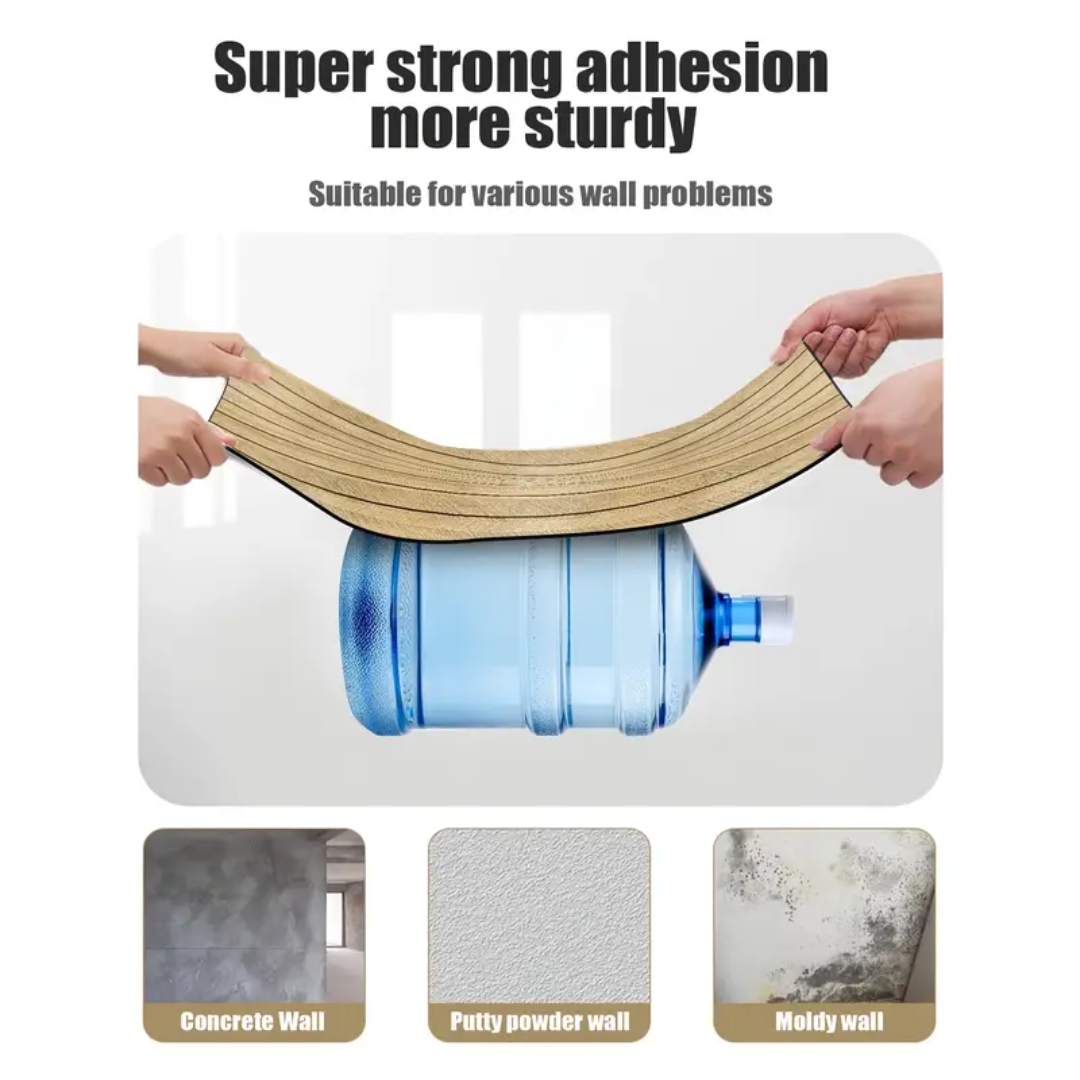 3D Wood Slat Wall Panels, Self-Adhesive, Removable, Waterproof Buy 1, Get 6 Premium Panels for Only Β£7! (30cm x 60cm)